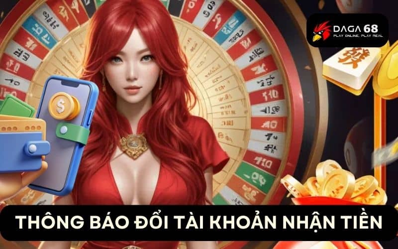 Chúng tôi sẽ thông báo khi thay đổi tài khoản nhận tiền