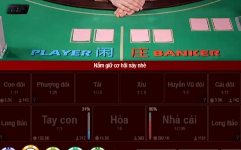 Baccarat online sẽ chia bài cho người chơi và nhà cái